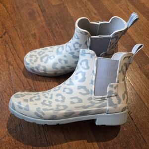 Hunter Chelsea Leopard Print Rain Boots